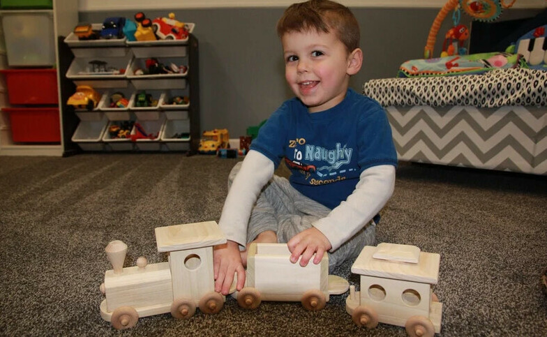 wooden train sets for toddlers