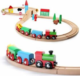 wooden trains sets for toddlers