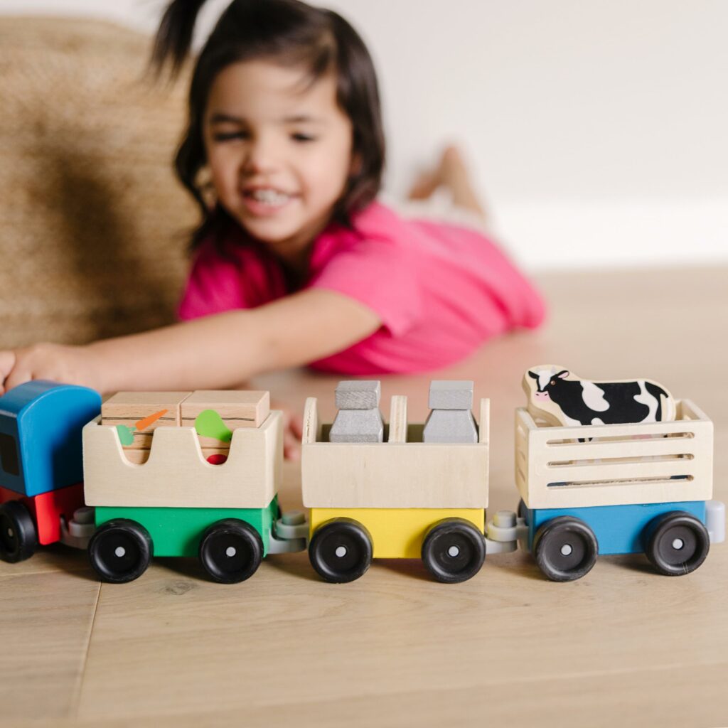 wooden toy train sets for toddlers